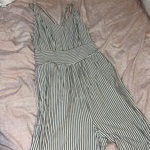AMERICAN EAGLE straight legged striped jump suit